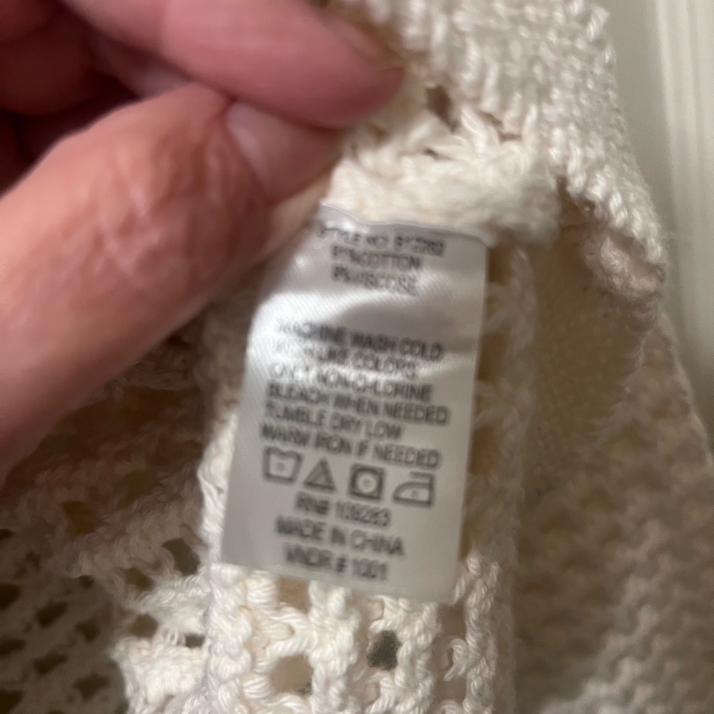 Vintage Havana Cream and Taupe Beach Sweater Sz Sm - Picture 4 of 5